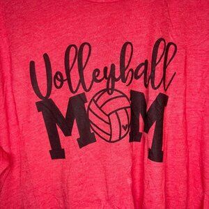 NEW Volleyball Mom Graphic Tee Womens 2XL Red Short Sleeve
